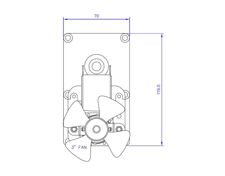 MOTORIDUTTORE MELLOR mod. FB1146 albero diametro 8,5mm RPM 5,3 giri/minuto