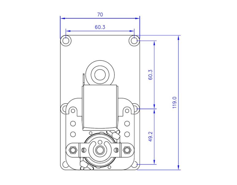 MOTORIDUTTORE MELLOR mod. FB1167 albero diametro 8,5mm RPM 3,0 giri/minuto