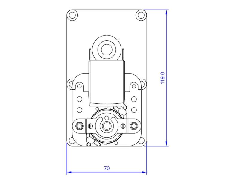 MOTORIDUTTORE MELLOR mod. FB1192 albero diametro 9,5mm RPM 1,26 giri/minuto