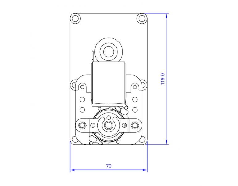 MOTORIDUTTORE MELLOR mod. FB1263 albero diametro 9,5mm RPM 3,30 giri/minuto
