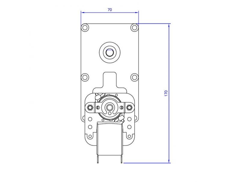 MOTORIDUTTORE MELLOR mod. FB1285 albero diametro 8,5mm RPM 3,0 giri/minuto