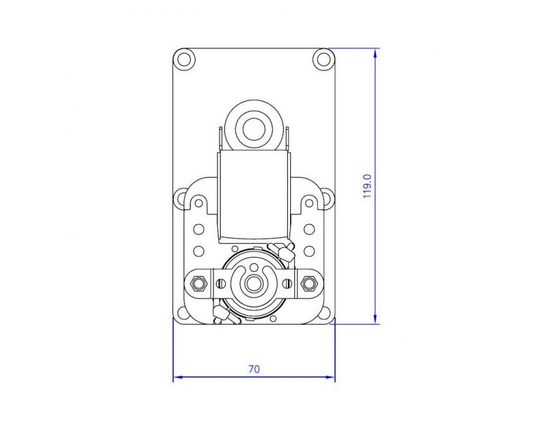 MOTORIDUTTORE MELLOR mod. FB1330 albero diametro 9,5mm RPM 1,00 giri/minuto