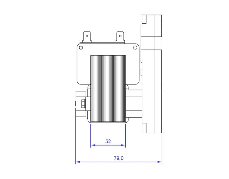 MOTORIDUTTORE MELLOR mod. KB1008 albero cavo RPM 5,0 giri/minuto