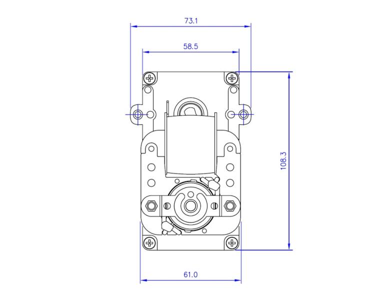 MOTORIDUTTORE MELLOR mod. KB1008 albero cavo RPM 5,0 giri/minuto