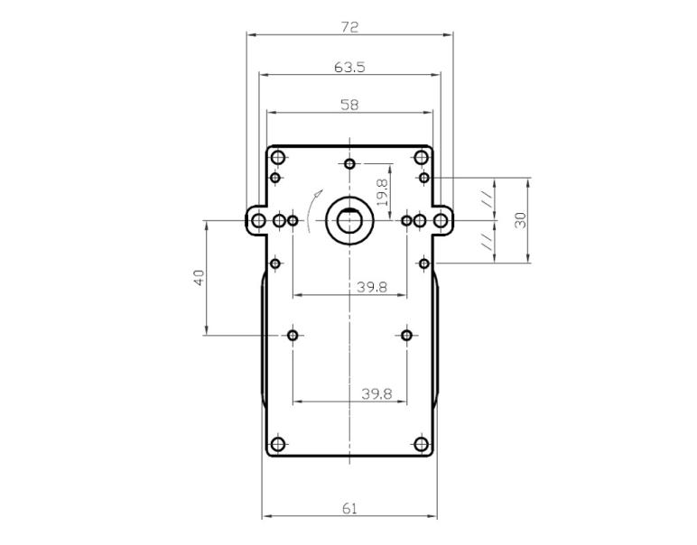MOTORIDUTTORE KENTA mod. K9115101 albero diametro 8,5mm RPM 2,5 giri/minuto