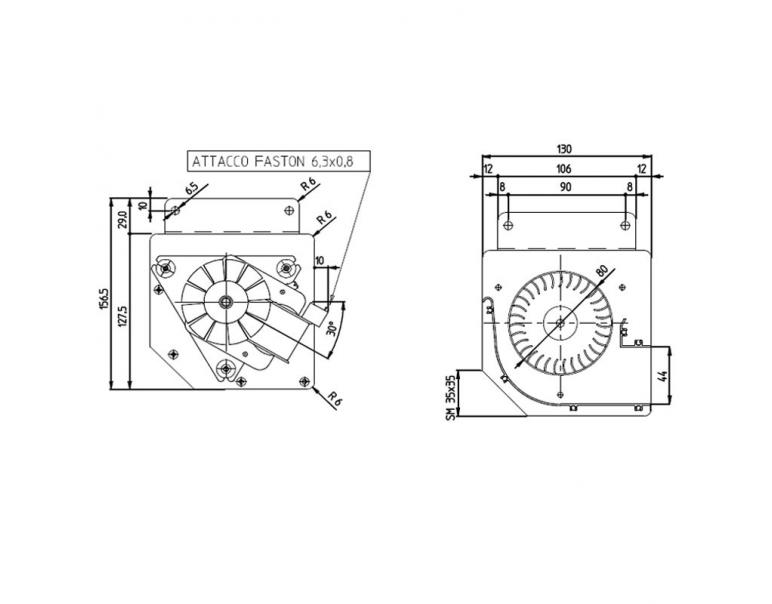 VENTILATORE TANGENZIALE FERGAS EMMEVI TGO 80/1-270/35 153455