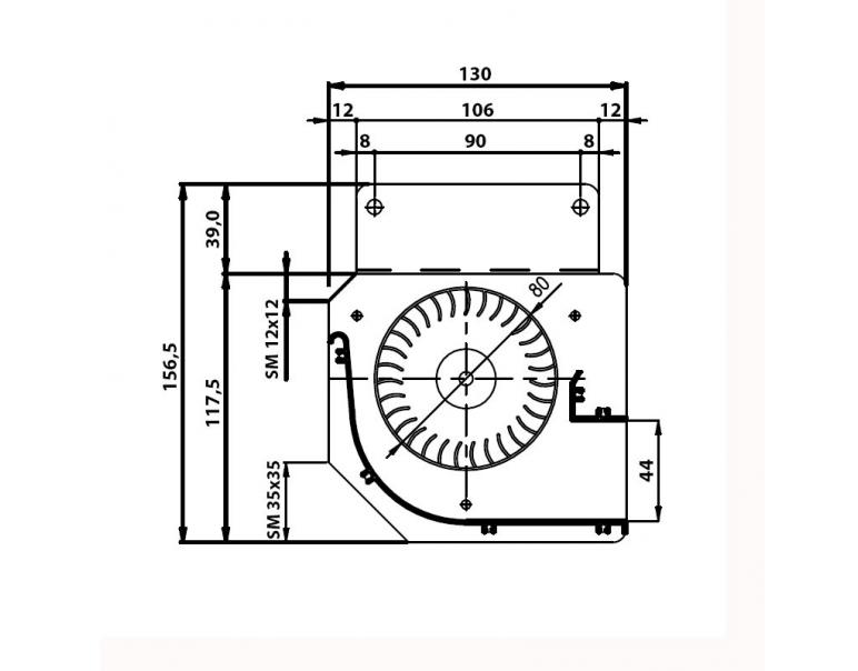 VENTILATORE TANGENZIALE FERGAS EMMEVI TGO 80/1-330/35 153612