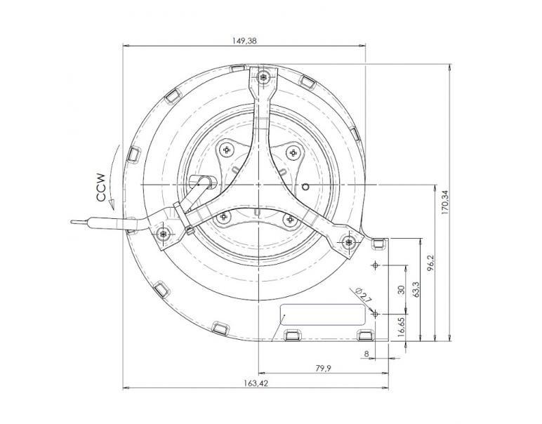 VENTILATORE CENTRIFUGO TRIAL CAD12R-001